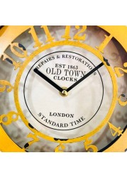 LINJOY Yellow Wall Clock Antique Creative Creative Bedroom Living Room Home Decor