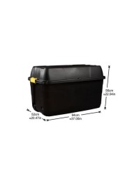 Strata Heavy Duty Storage Box with Wheels - 175 L - 94 x 52 x 56 cm - Made in UK