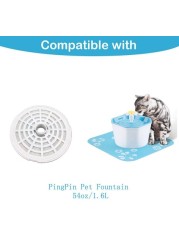 Generic-4pcs Cat Fountain Water Filters Replacement Filters for PingPin Cat Fountain Water Dispenser Cat Fountain Filters