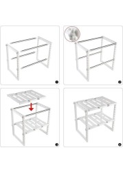 Two Floors Under Sink Organizer for Kitchen and Toilet, Multipurpose Storage Rack for Home