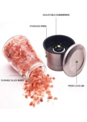 Aiwanto Salt and Pepper Grinder Salt and Pepper Shakers with Stand Stainless Steel Kitchen Storage Salt shaker