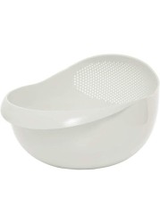 Aiwanto Kitchen Washing Pot Rice Washing Vessel Plastic Fruits Vegetables Washing Box Basket