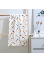 Six Layers Pure Cotton Baby Bath Towel Gauze Combed Cotton Newborn Bath Towel 35x75cm