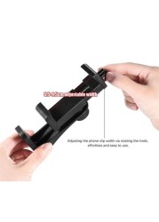 Generic - Mini Tabletop Tripod Stand With Universal Smartphone Clip Holder Black