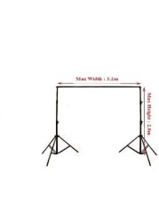 Coopic S06 2.8X3.2m Background Stand With 3X3m Green Cotton Muslin Background Backdrop For Lighting Photography