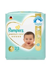 Pampers Premium Care Diapers Maxi Size 4 9-14kg Carry Pack 23 Count