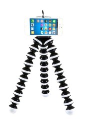 Margoun - Flexible Tripod Phone Mount Black/White/Silver