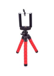 Generic - Flexible Mobile Phone Tripod 195x85x55millimeter Red/Black