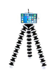 Margoun - Flexible Tripod Phone Mount Black/White/Silver