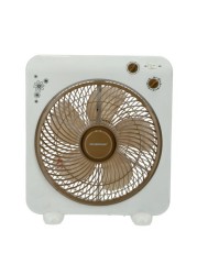 Olsenmark - OMF1759 Box Fan, 12 Inch - 3 Speed Setting 5 Leaf Strong Blade - Timer Function - Overheat Protection - Powerful 45W Motor - Safety Grill