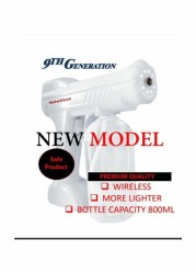 Generic 2020 Cordless Electric Ulv Nano Vapor Spray Gun Air Purifier Pf0048 White