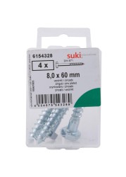 Suki Hexagonal Wood Screws (60 x 8 mm)