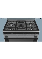 Siemens 5-Burner Gas Combination Cooker, HQ738357M  (84 x 90 x 60 cm)