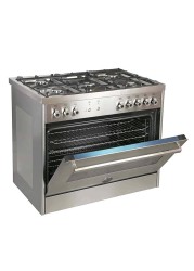 Bertazzoni PRO905GGVLXE Gas Cooker with Dual Fan (5 Burner, 90 x 60 cm, Steel)