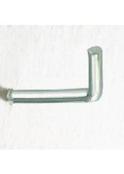 حزمة خطافات سوكي ملولبة منحنية بزاوية قائمة من الفولاذ (20× 2 × 7 سم، 10 قطع)