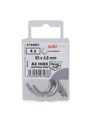 Suki Clothesline Bent Hook (65 mm, Pack of 4)