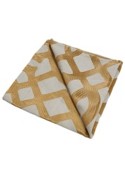 Living Space Lux Table Napkin (46 x 46 cm, Cream & Gold, 4 Pc.)