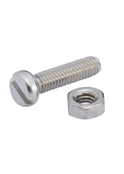 Suki Stainless Steel Pan-Head Slotted Machine Screws (M4 x 16 mm, Pack of 10)