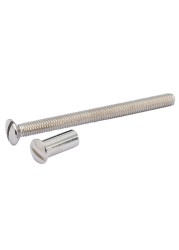 Suki Nickel Plated Pan-Head Slotted Oval Machine Screws (M4 x 50 mm, Pack of 4)