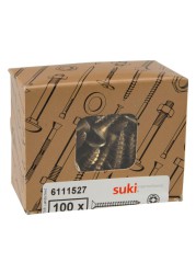 Suki Zinc Pozidriv Chipboard Screws (4 x 20 mm,  Pack of 100)