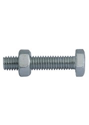 Suki DIN 558 Hex Zinc-Plated Steel Screws (M6 x 30 mm)