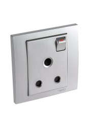 Schneider Electric Vivace 1 Gang Switched Socket (8.6 x 8.6 x 3.2 cm, 250 VAC, 15 A)