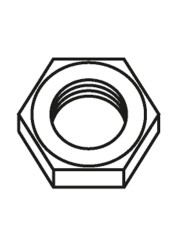 Suki Zinc-Plated Steel Hexagon Nut Pack (M12, DIN934, 4 Pc.)