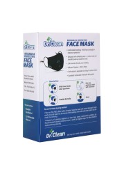 Dr. Clean Reusable &amp; Protective Face Mask Adult Black 1&#039;s