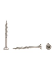 Suki Stainless Steel Pozidriv Recess Chipboard Screws (5 x 40 mm, Pack of 10)