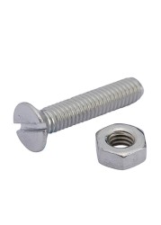 Suki Stainless Steel Slotted Machine Screws (M4 x 20 mm, Pack of 8)