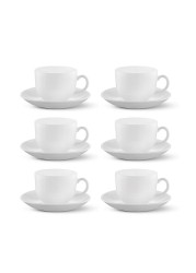 Larah Plano Cup & Saucer Set 12 Pc.)