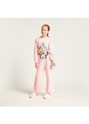 Disney Minnie Mouse Print Sweatshirt with Long Sleeves