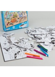 The Dinosaur 24-Piece Puzzle and Painting Set