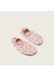 Slipstop Unicorn Print Slip-On Shoes