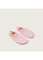 Slipstop Heart Print Slip-On Shoes