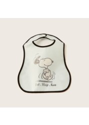 Disney Snoopy Print Bib with Snap Button Closure - Set of 2