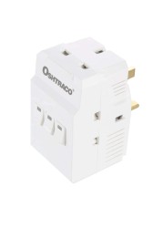 Oshtraco 3-Way Switched Adaptor Plug W/ 3 USB Ports