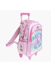 Unicorn Print Trolley Backpack - 18 inches