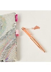 Disney Princess Sequin Embellished A5 Notebook and Pen Set