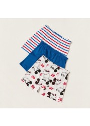 Mickey Mouse Print Boxer with Elasticated Waistband - Set of 3