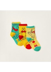 Disney Winnie-The-Pooh Print Socks - Set of 3