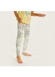 Disney Dumbo Printed Leggings with Elasticised Waistband