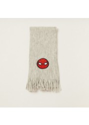 Spider-Man Embroidered Scarf with Fringes