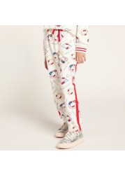 Sanrio All-Over Hello Kitty Print Knit Pants with Pockets and Drawstring Closure