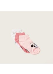 Disney Minnie Mouse Print Socks - Set of 3