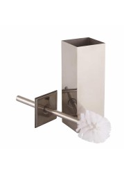 Cooke & Lewis Albena Plastic & Stainless Steel Sqaure Toilet Brush & Holder (95 x 370 mm)