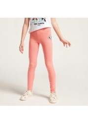 Minnie Mouse Placement Print Leggings with Elasticated Waist
