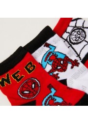 Spider-Man Textured Ankle Length Socks - Set of 3