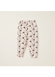 Disney Minnie Mouse Print T-shirt and All-Over Printed Pyjama Set