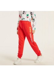 Expo 2020 Slogan print Jog Pants with Pockets and Drawstring Closure